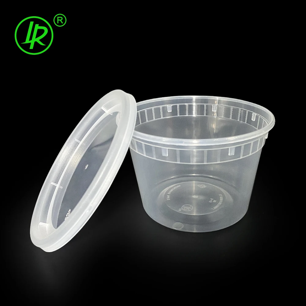 100 Gobelets Ronds Compostables Ekoe - 470 Ml - Jetables Transparents