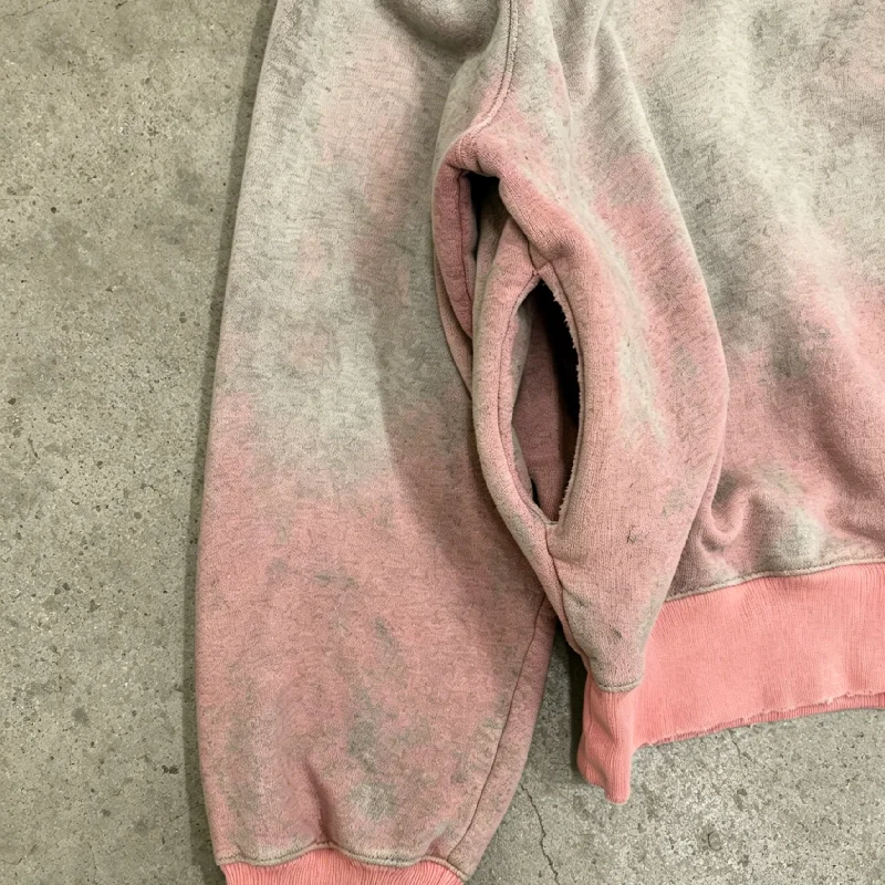 Custom Mens Pullover Hoodie Jacket Acid Wash French Terry Embroidered Blank Cropped Boxy Vintage Distressed Y2k Sweatshirt gallery 4