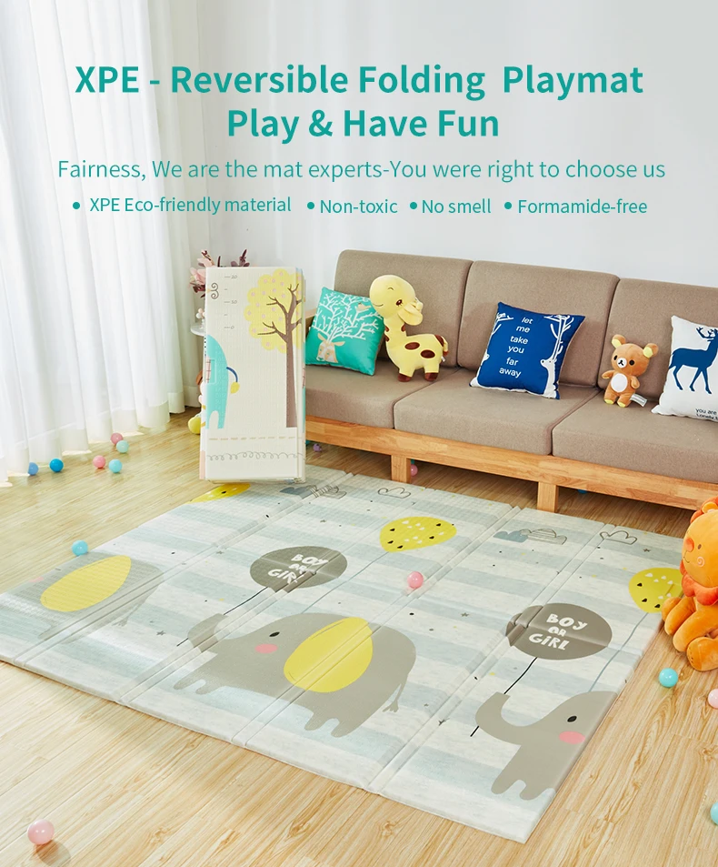 Baby Care Activity Foldable Waterproof Floor Xpe Foam Folding Play Mat
