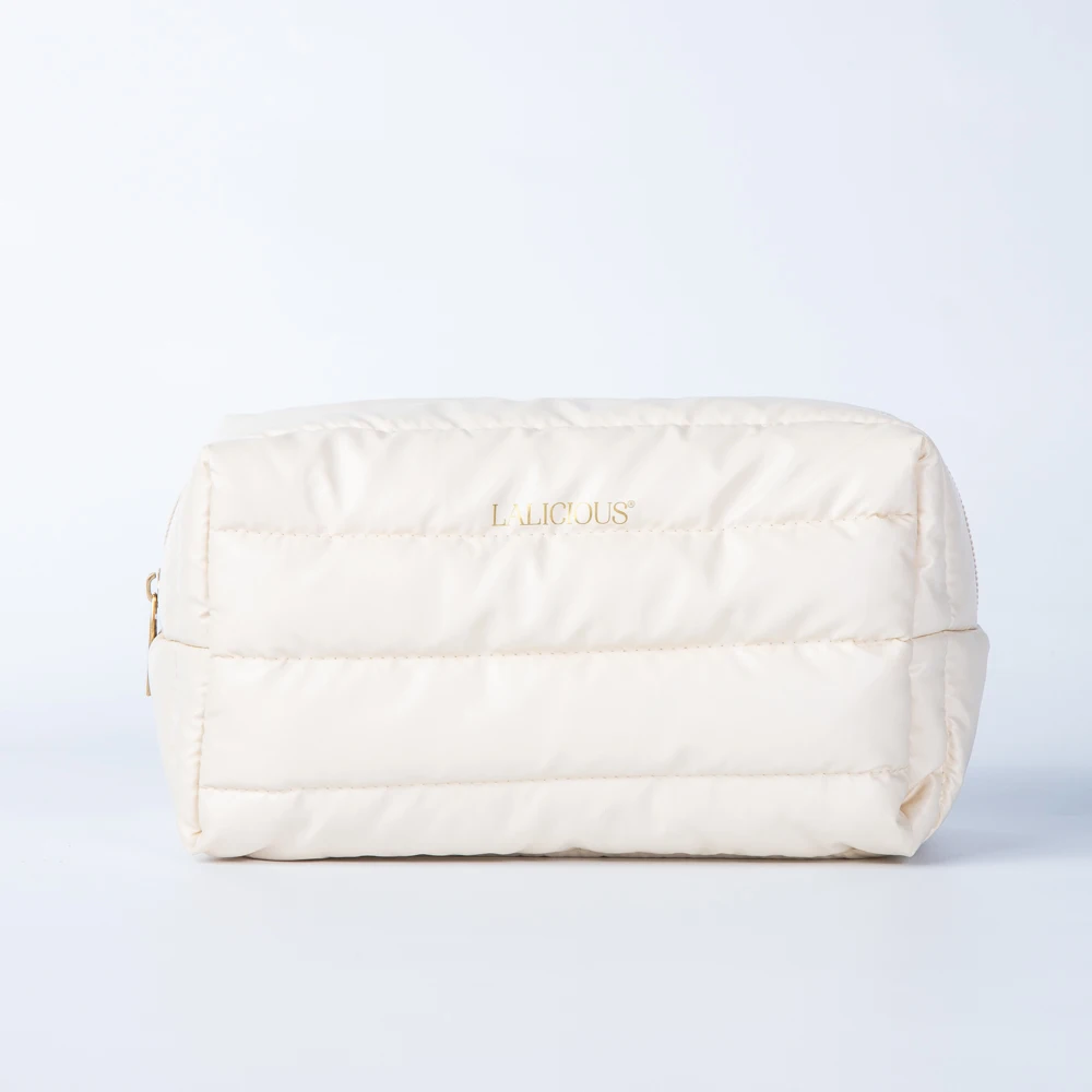 Bags, New Chanel Beaute Puffy Cloud Padded Pouch Clutch Makeup Cosmetic Bag  White