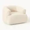 Tejido bouclé beige claro