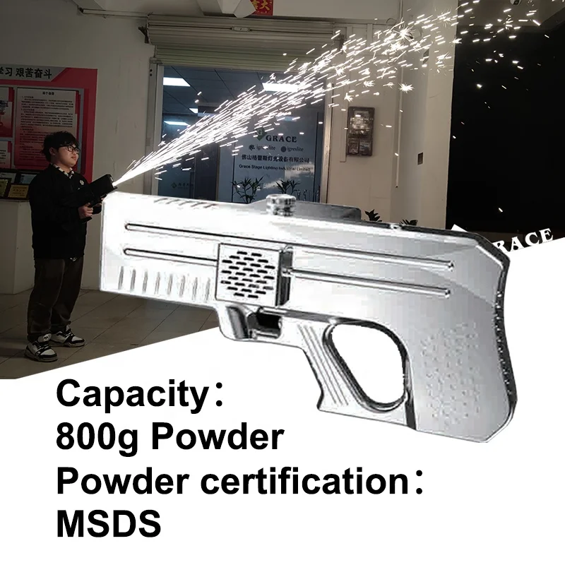 Igracelite Touchable Handheld Cold Spark Portable Gun for DJ Event Party Hand Held Cold Sparklers Gun