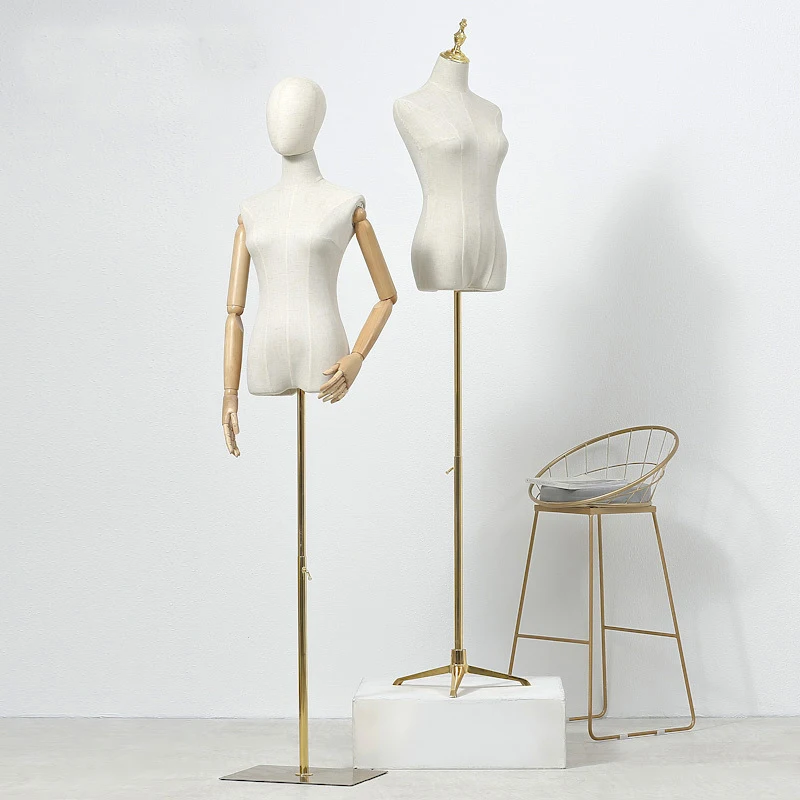 Clothes Store Model Prop Female Half-Body Hanger Model Dummy Garment Wedding Dress Window Display Stand Women Up-Body Mannequins