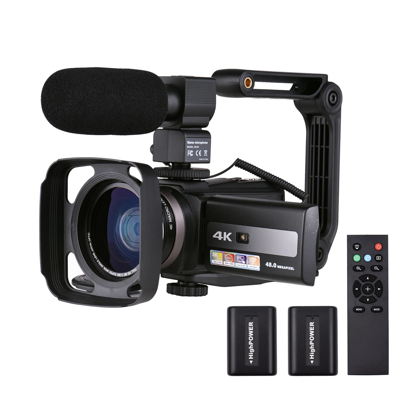 Jrki HDV-254KM Camcorder - 4K Professional Digital Video