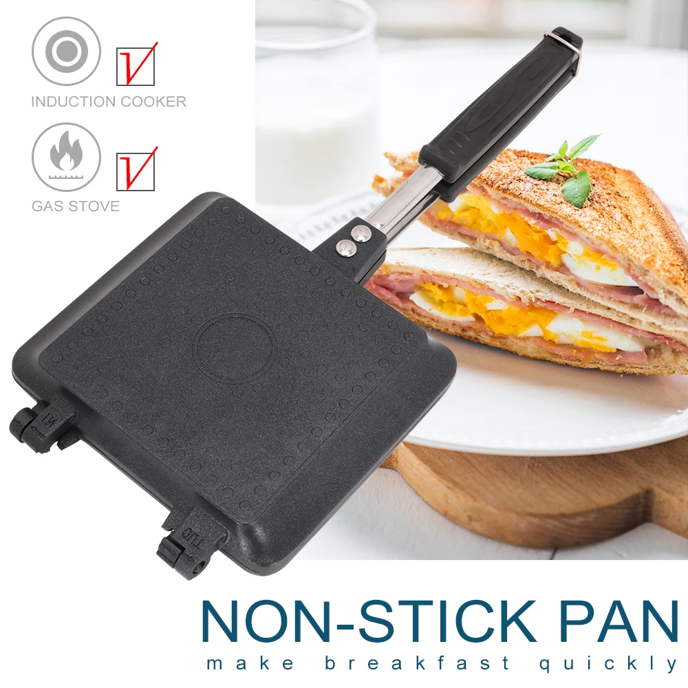 Gas Sandwich Toaster Die Cast Aluminum Alloy Black