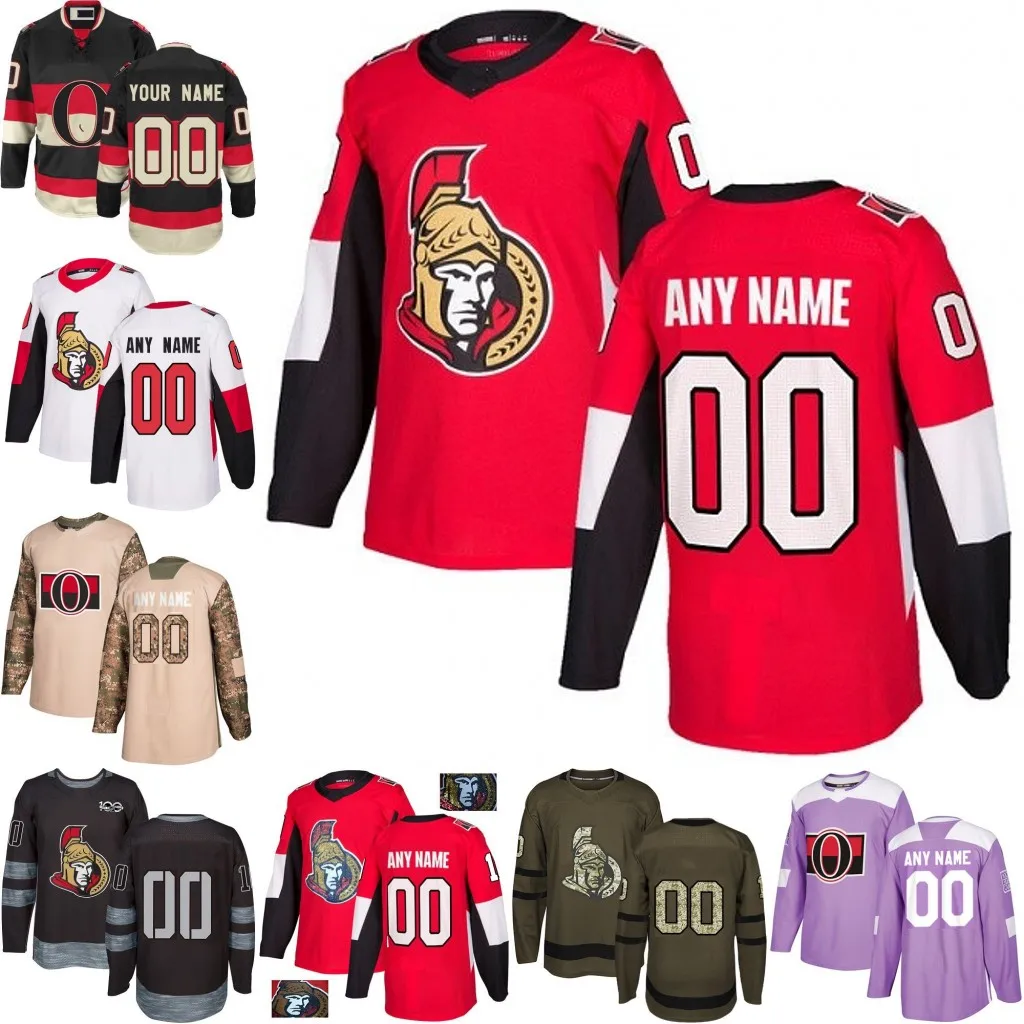 Men's Ottawa Senators Jersey Custom Any Name Any Number Hockey Jerseys