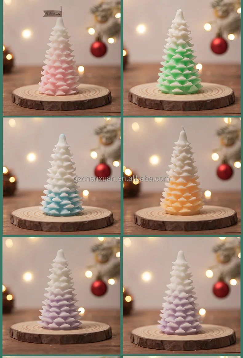 Christmas Tree Scented Candles With Hand Gifts Diy Creative Handmade