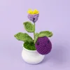 (x style) one tomato smooth potted plant - white pot