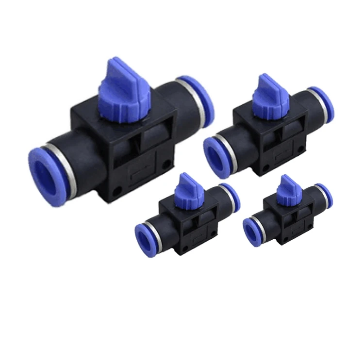 Pneumatic Shut Off Manual Hand Valves Types Stop Fitting HVFF 8MM Plastic  Air Hose Tube Fittings