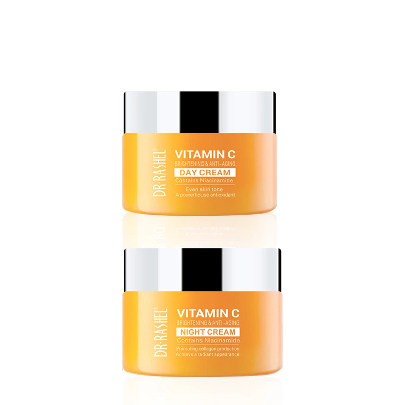 Organic Vitamin C Face Cream Private Label Day Night Moisturizer Nourishing Whitening and Anti-Wrinkle Effects for Daily Use