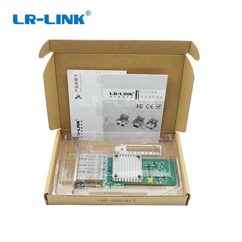LR-LINK LREC9714HF-4SFP Серверная сетевая карта четыре порта волокна PCIe x4 для программирования в производственных условиях 1000 Мбит/с Nic Сетевая