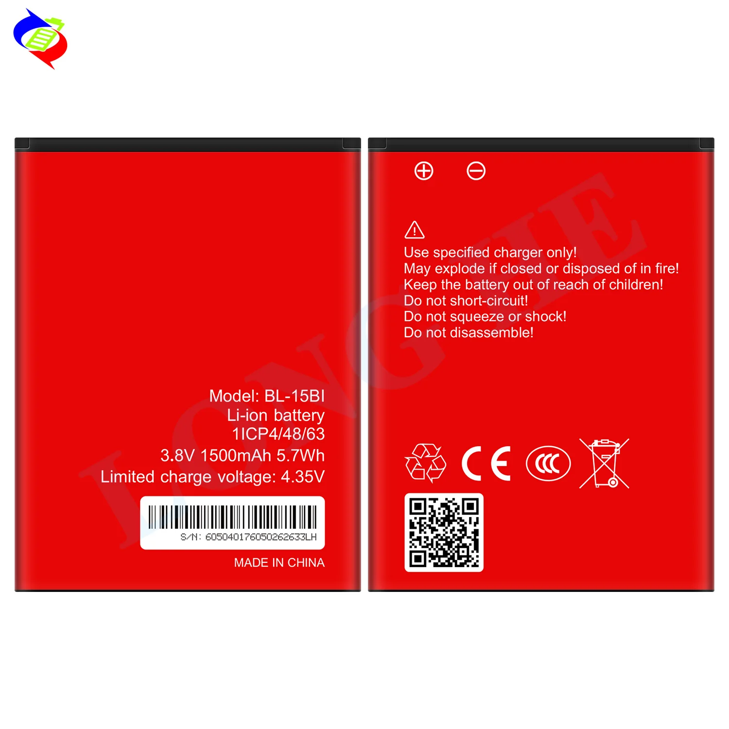 BL-15BI 1500mah Li-Ion Battery for Itel A14 Mobile Phones
