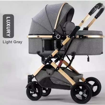 2022 Cheap Can Sit and Lie Down Portable Folding Bidirectional High View Baby Stroller for Newborn Children Baby Stroller