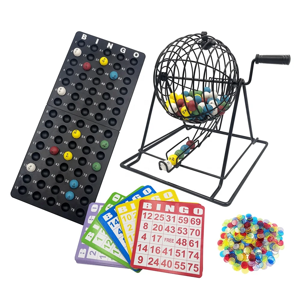 Deluxe Bingo Cage Game Set - 6 Inch Metal Cage (Complete )