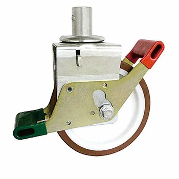 Online Wholesale Supplier Industrial 6 Inch PU on Nylon Center Scaffolding Caster Wheel with Locking Brake for Outdoor Use