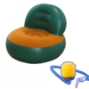 L-shaped single sofa, green-orange