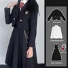 Black Blazer + Long-Sleeved Shirt + Suspender Skirt (80cm)