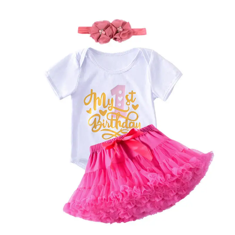 Birthday Princess Little Baby Girls Clothing Tutu Skirt Set