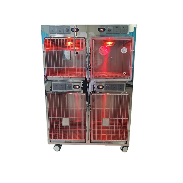 Animal Care Infrared Therapy Cage for Veterinary Hospitals Pet Use Vet Cage ICU Oxygen Cage Clinical Veterinary