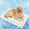 Tapis pour animaux de compagnie en soie glacée - Beige tacheté