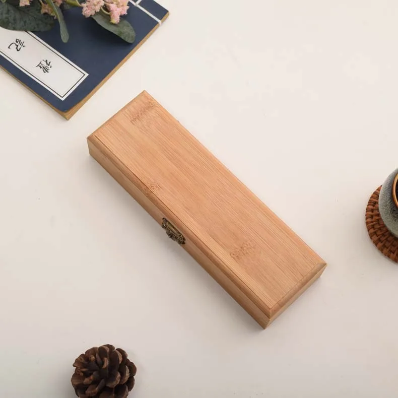 Custom Solid Wood Pen Pencil case Wood Gift Storage Box Engraved Gift Box Packaging