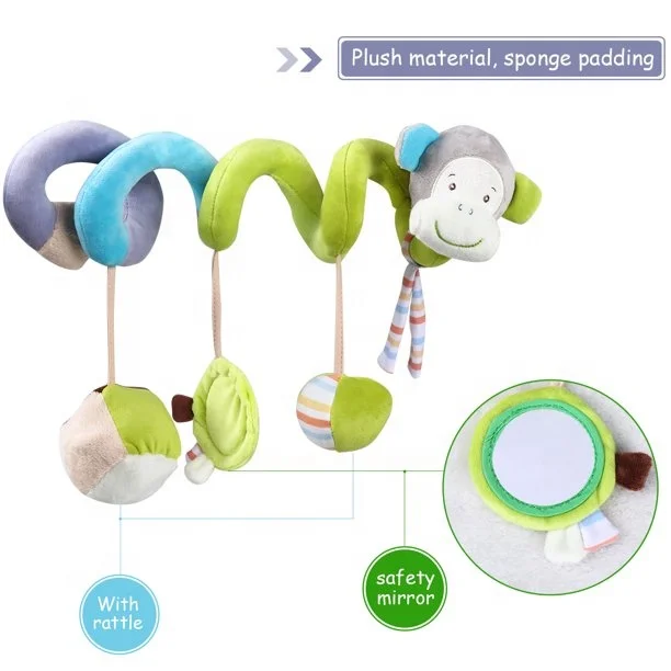 Музыкальная плюшевая игрушка-погремушка для детской коляски