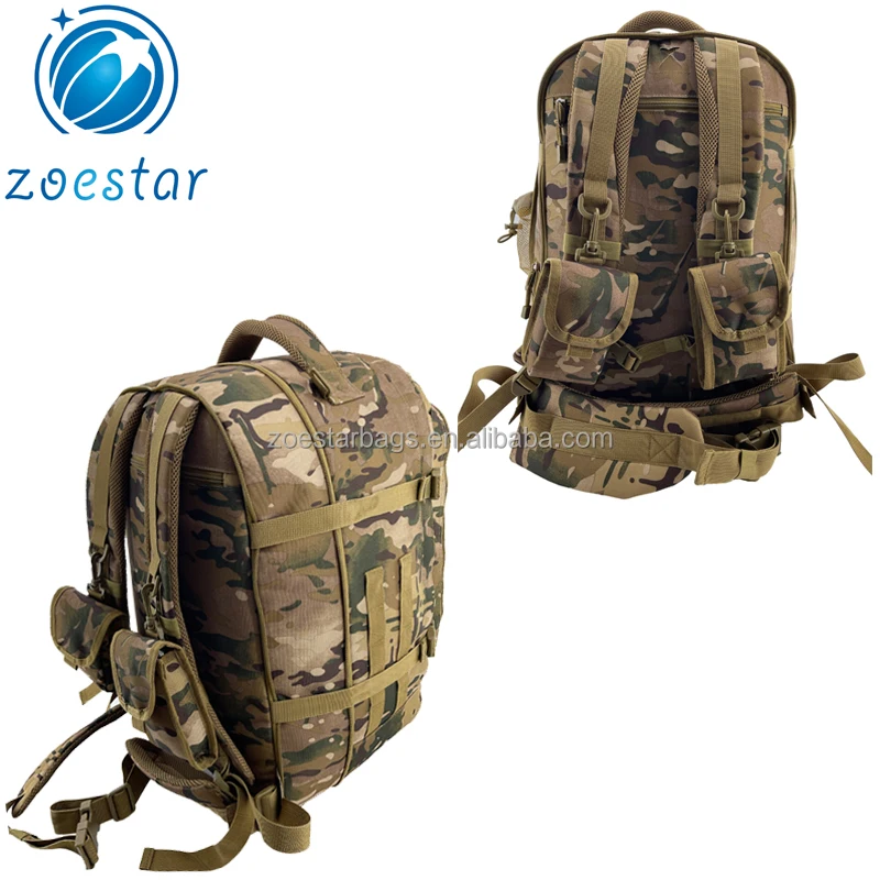 Multi- Purpose Expandable 40-60L Outdoor Sports Camo Bug Out Bag 3 Day Rucksack Tactical Gear Backpack Bag manufacture