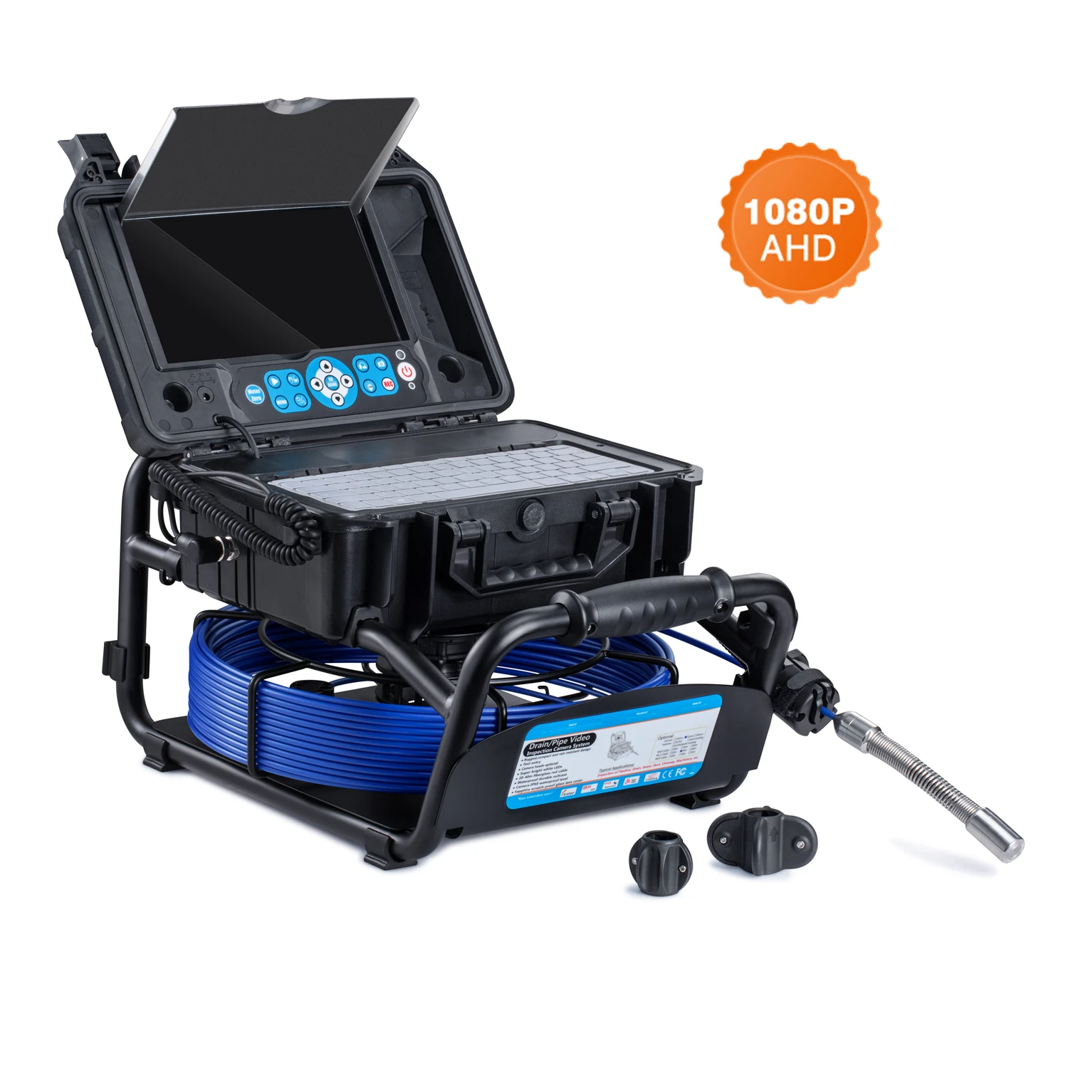 CCTV Video Plumbing Remote Control Snake Sewer Inspection Camera Push Rod Chimney Air Duct Camera Inspection