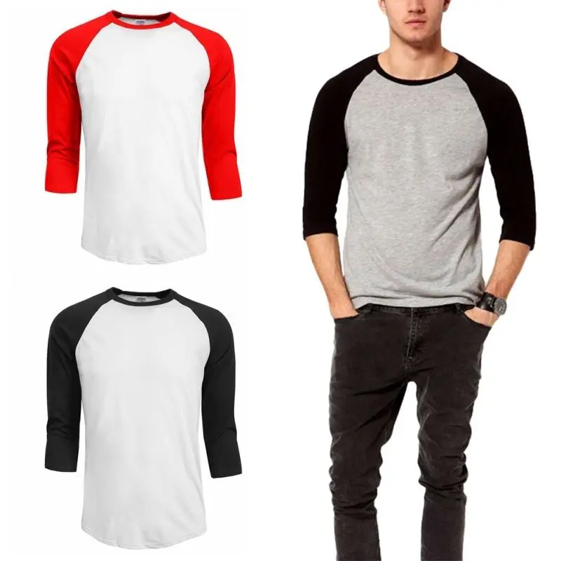 two tone baseball tee