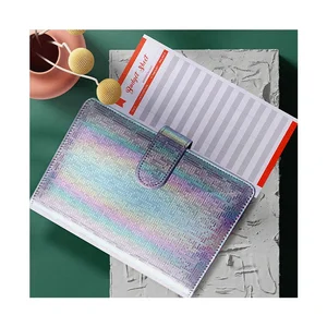 Low MOQ 2026 A6 6 Hole Custom Planners Pu Leather Journals Money Organizer Binder Hard Cover Budget Planner