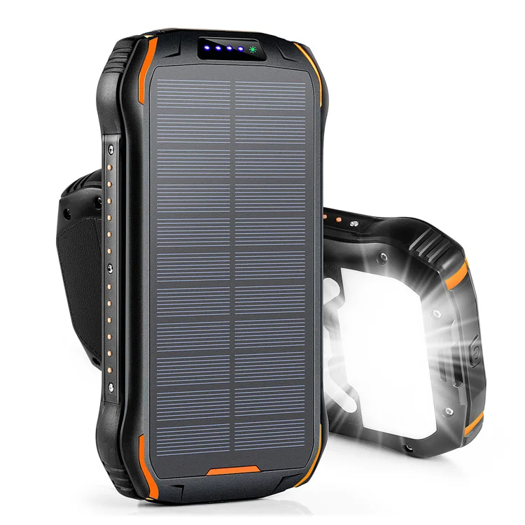 Solar Powerbank Wireless Mobile Power Banks 26800mah 30000mah Powerbank Solar Phone Charger Wireless Solar Cell Powerbank