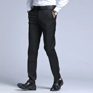 New Stylish Office Formal Wear Suit Long Trousers Slim Fit Stretch Straight Business Formal Suit Dress Pants