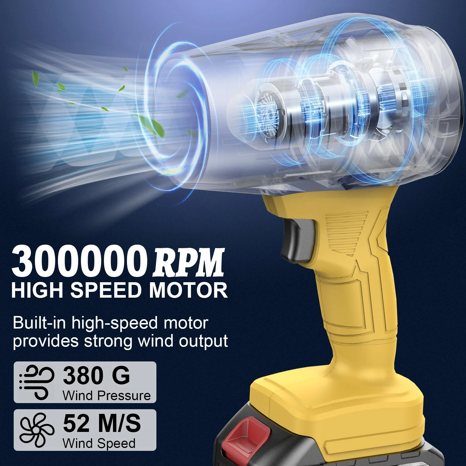 High-speed Cordless Turbo Blower, 21V, DIY - detail 4
