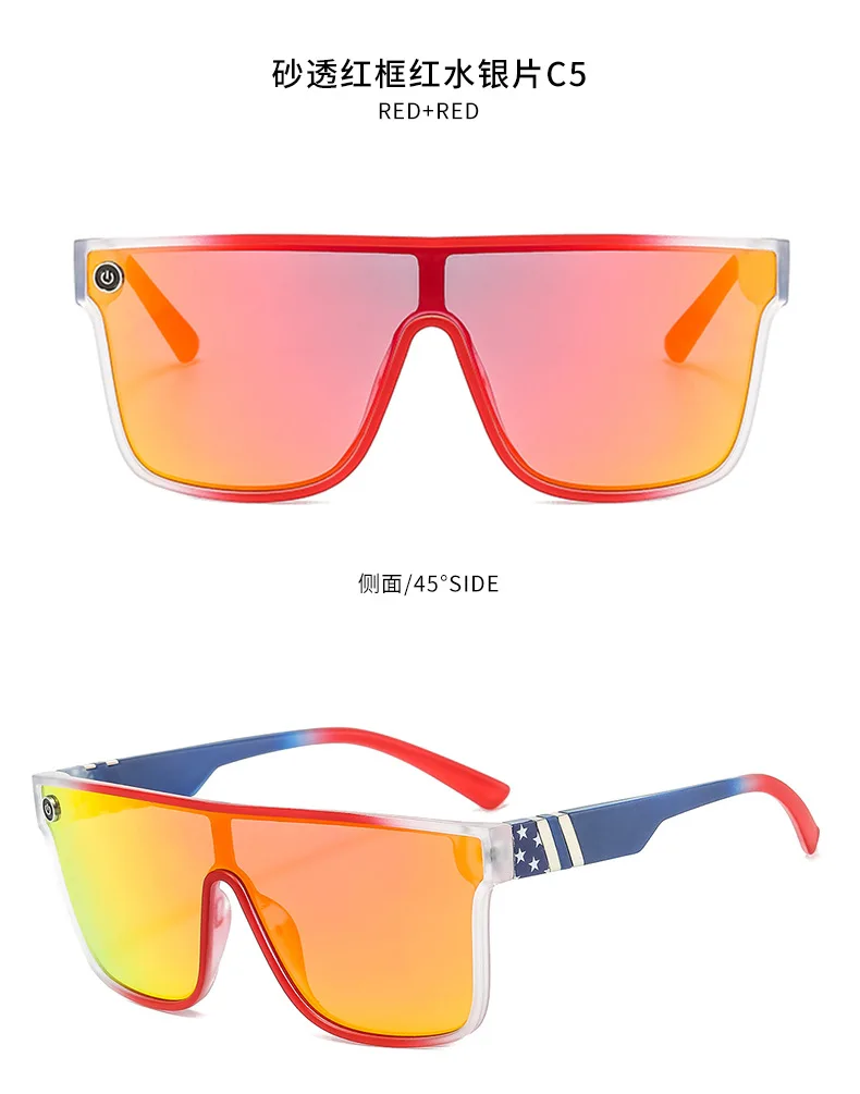 2023 Hot Pink Mirror Cool Beach One Piece Lens Trendy Sun Glasses Unisex Stylish Mens Sports