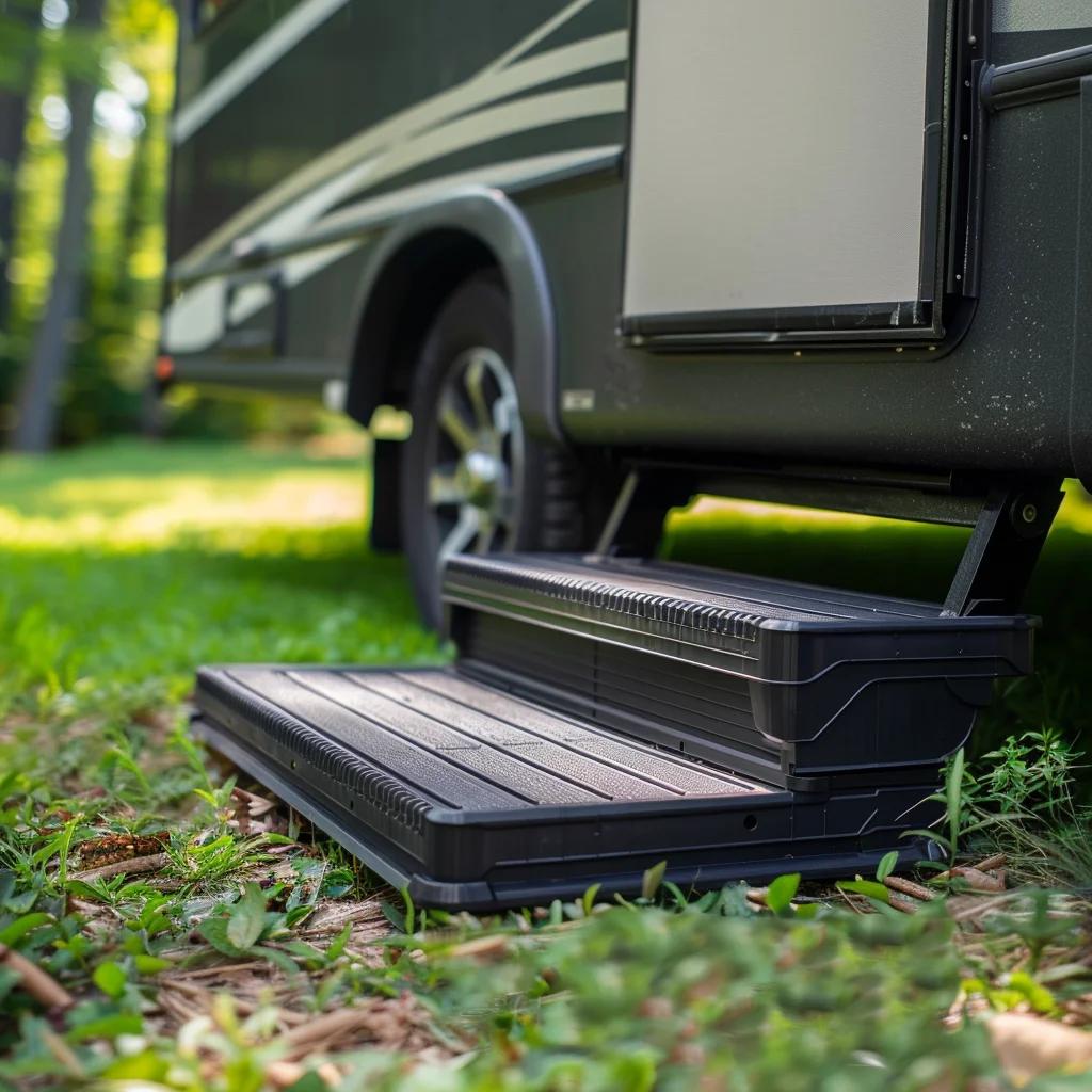 Rv Camper Motorhome Step Van Electric Step Double Aluminum Ladder Anti ...