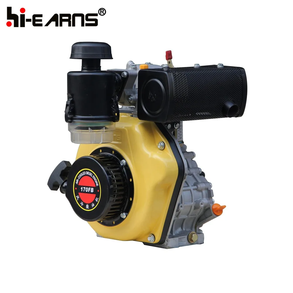 HR170FB с воздушным охлаждением одноцилиндровый дизельный двигатель резьбы на валу
