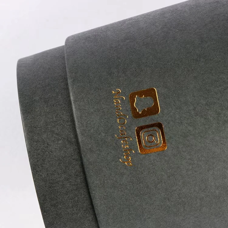 Custom Logo printed disposable double wall gold foil stamping black hot coffee paper cup