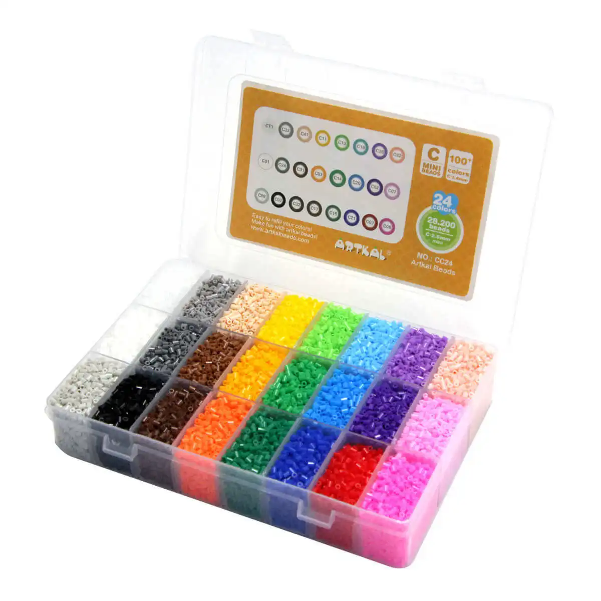Wholesale Artkal 24 Grids 2.6mm Hama Beads Kit 12000 Pcs DIY toys midi Hama  Beads Perler kits for girls and boys mother's day gifts From m.