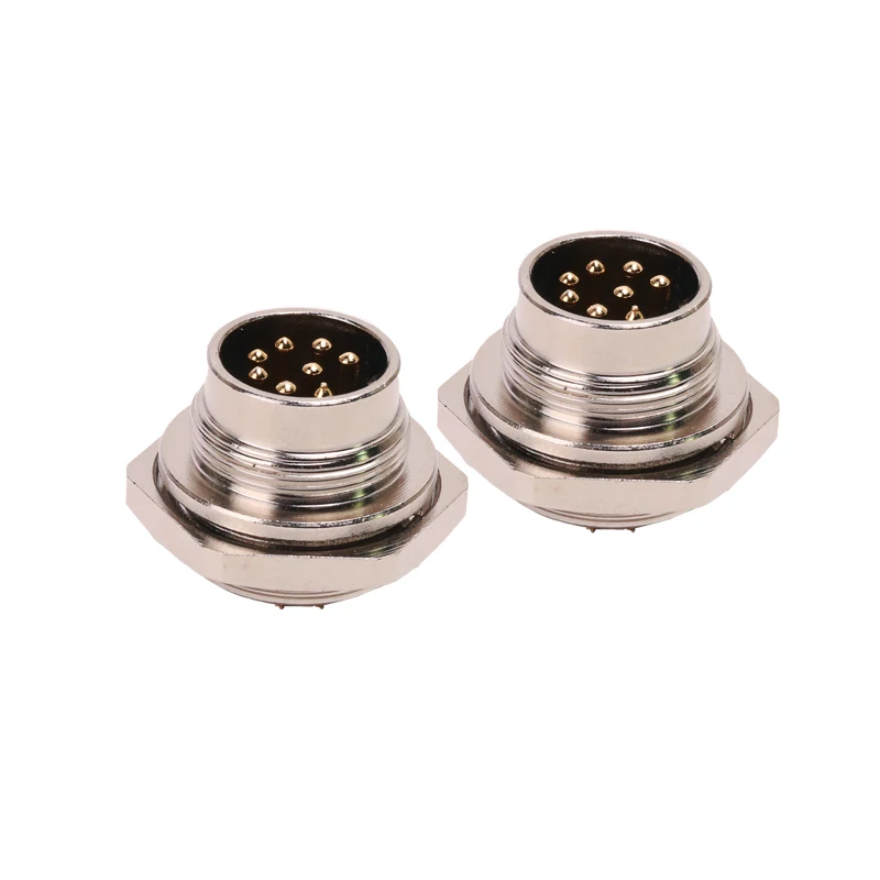 IP67 Copper PA66 M16 Circular Connector Panel Mount Solder 8 Pin CuZn