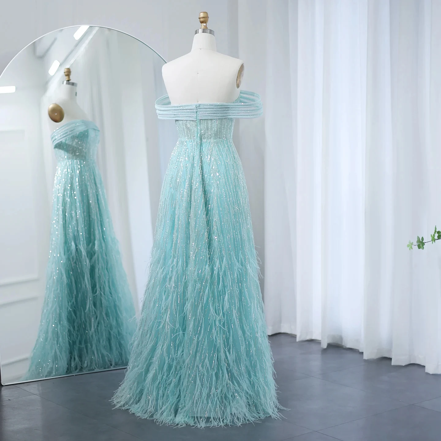 green emerald velvet dress Aqua V-Neck Bodycon Dress main image 1
