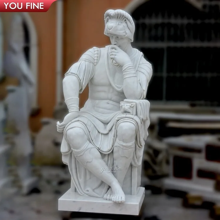 イタリア製の大理石の彫刻 刻まれたイタリアのミケランジェロ大理石ロレンツォデメディチの有名な
