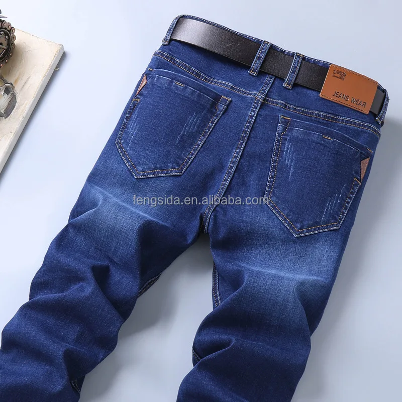 High Quality Spring And Autumn Men's Stretch Jeans Black Blue Straight ...