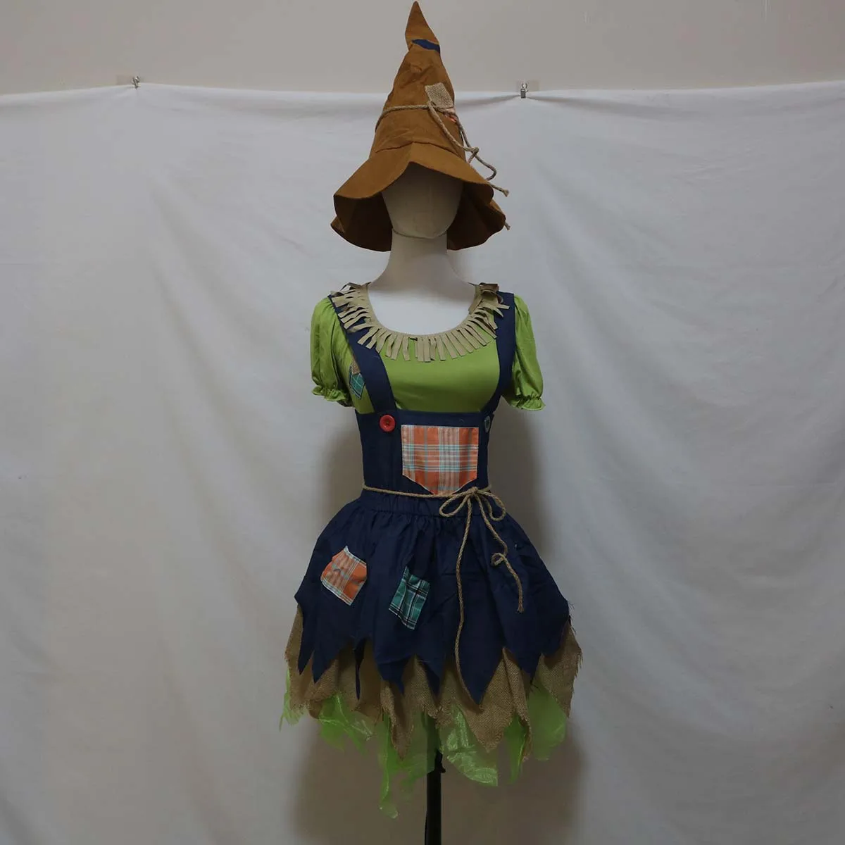 Halloween Fancy Wizard of Oz Women Sassy Scarecrow Costume for Adult  DONG-004, image size:1200x1200