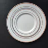 Blanc avec bordure Rose Dorée