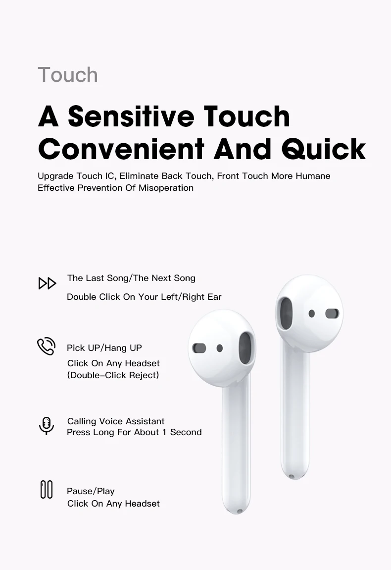 2022 Factory Wireless True Wireless Earbuds J55 In Ear Mini Tws V5.0