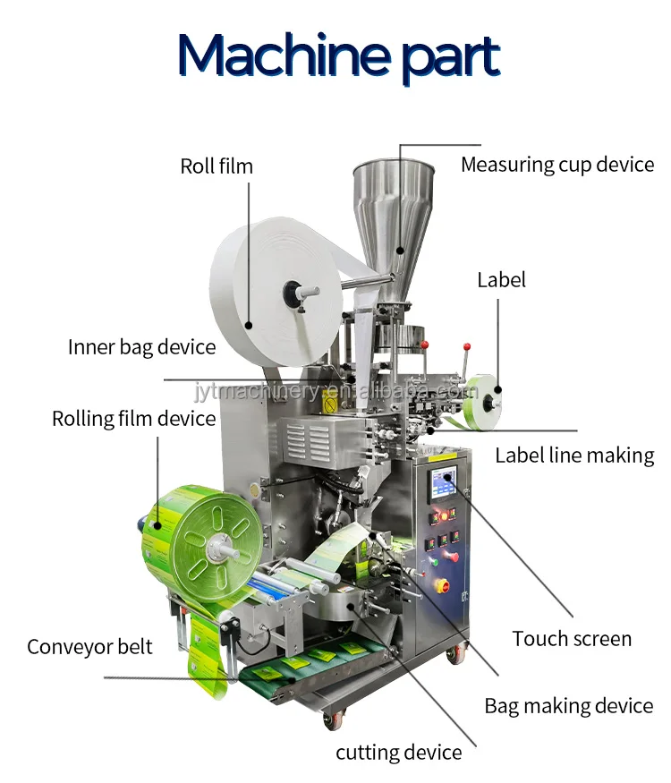 Fully Automatic Black Tea Oolong Tea Filter Paper Tea Bag Packing Machine Small