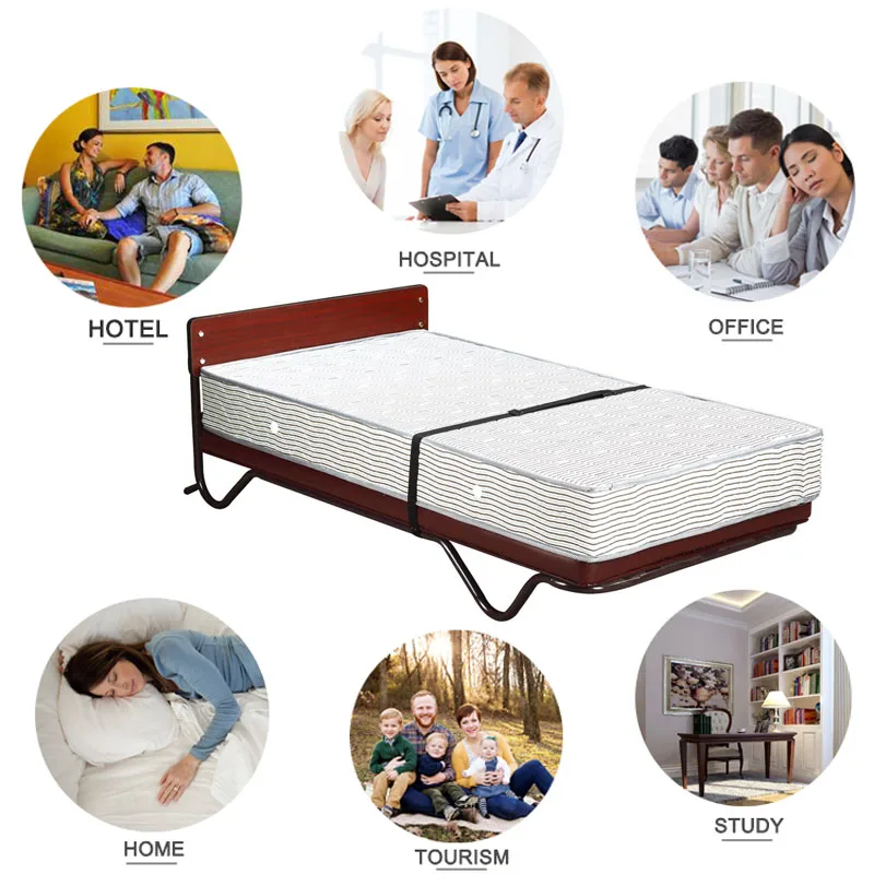 Hotel Supplies Metal Standing Rollaway Bed/ Single Sliding Bed