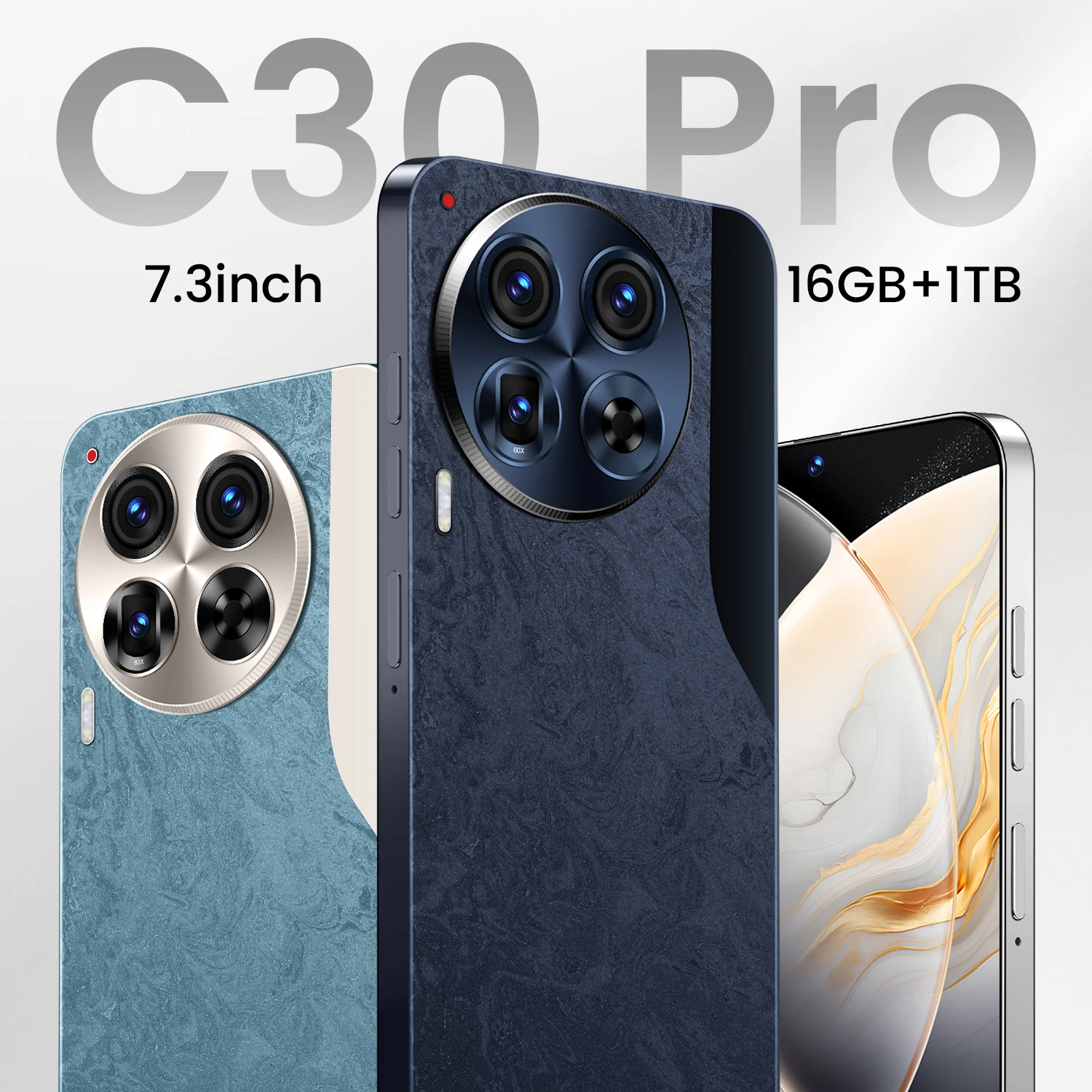 Unlock the FutureC30 Android 5G  Smartphone With 16GB RAM 1TB Storage Dual SIM Face Recognition and Fingerprint Security