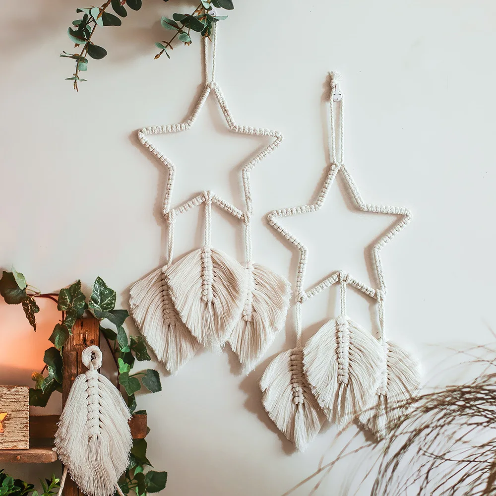 W002a Hiasan Dinding Bintang Bohemian Macrame Dekorasi Rumah Ruang Tamu Permadani Buatan Tangan Hadiah Cantik Buy Led Dinding Permadani Makan Malam Terakhir Dekorasi Dinding Bulan Dan Bintang Hiasan Dinding Product On Alibaba Com