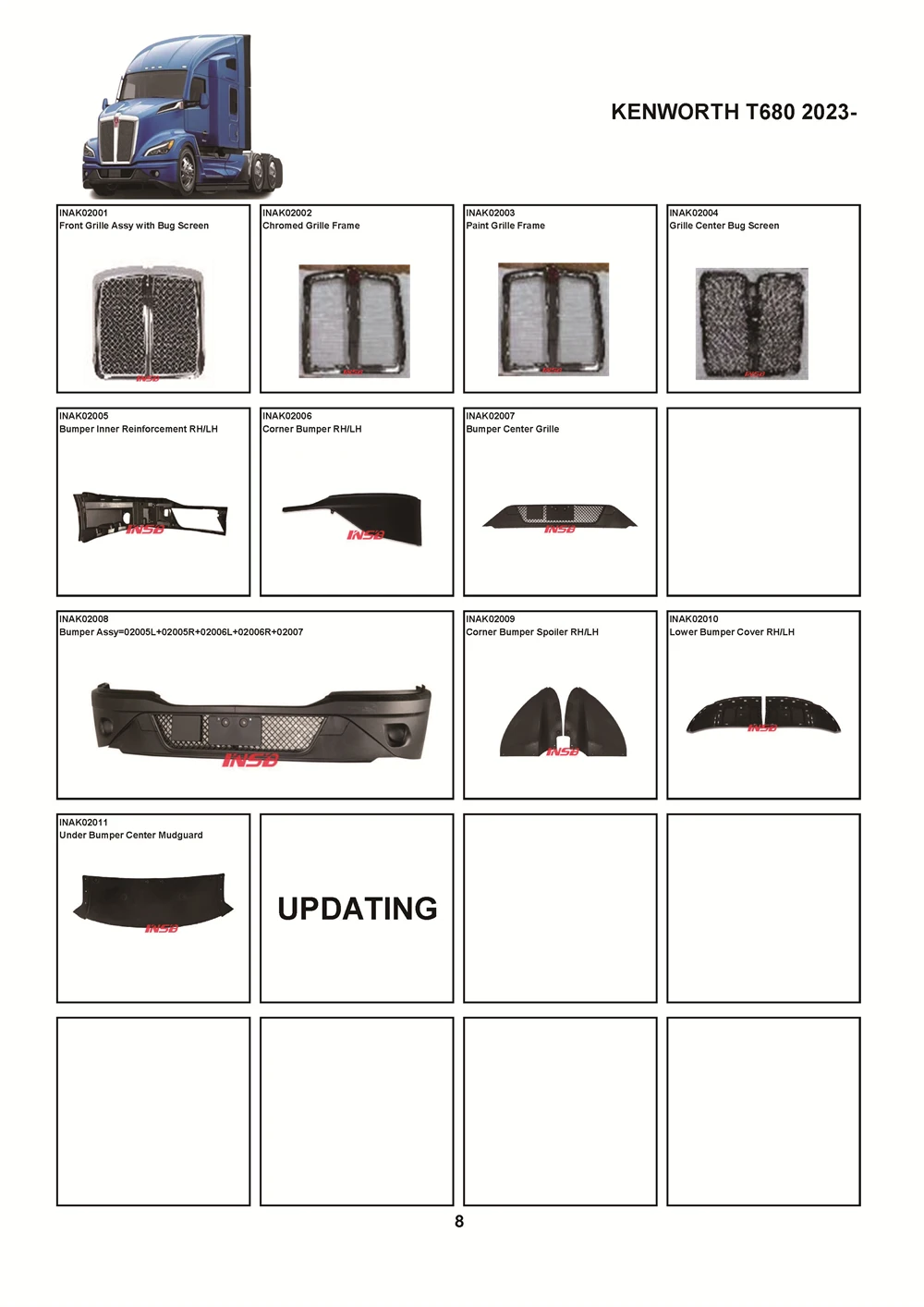 Hood Mirror Cover Black For Kenworth T680 2017 Truck Spare Parts